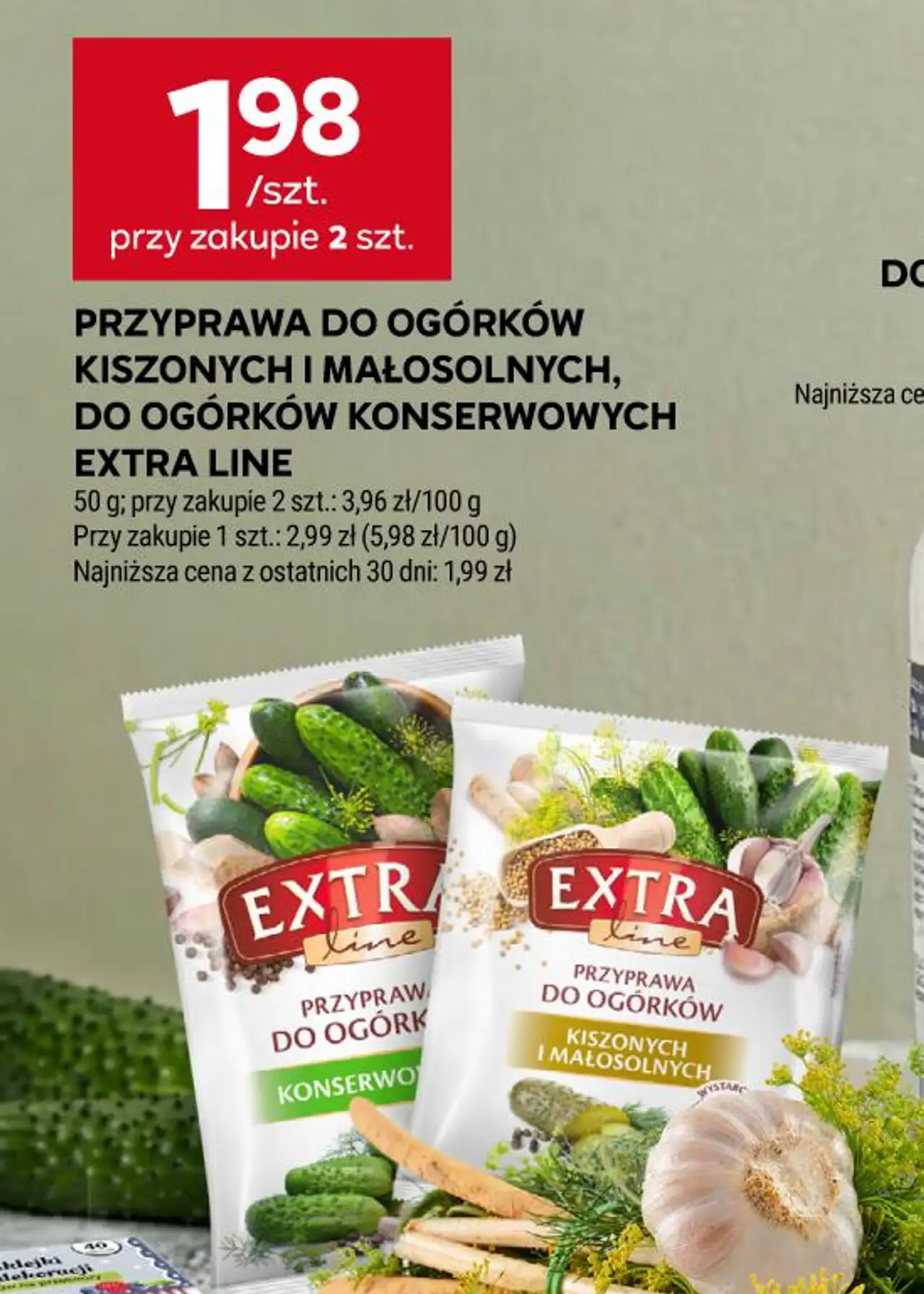 PRZYPRAWA DO OGÓRKÓW KISZONYCH I MAŁOSOLNYCH, DO OGÓRKÓW KONSERWOWYCH EXTRA LINE