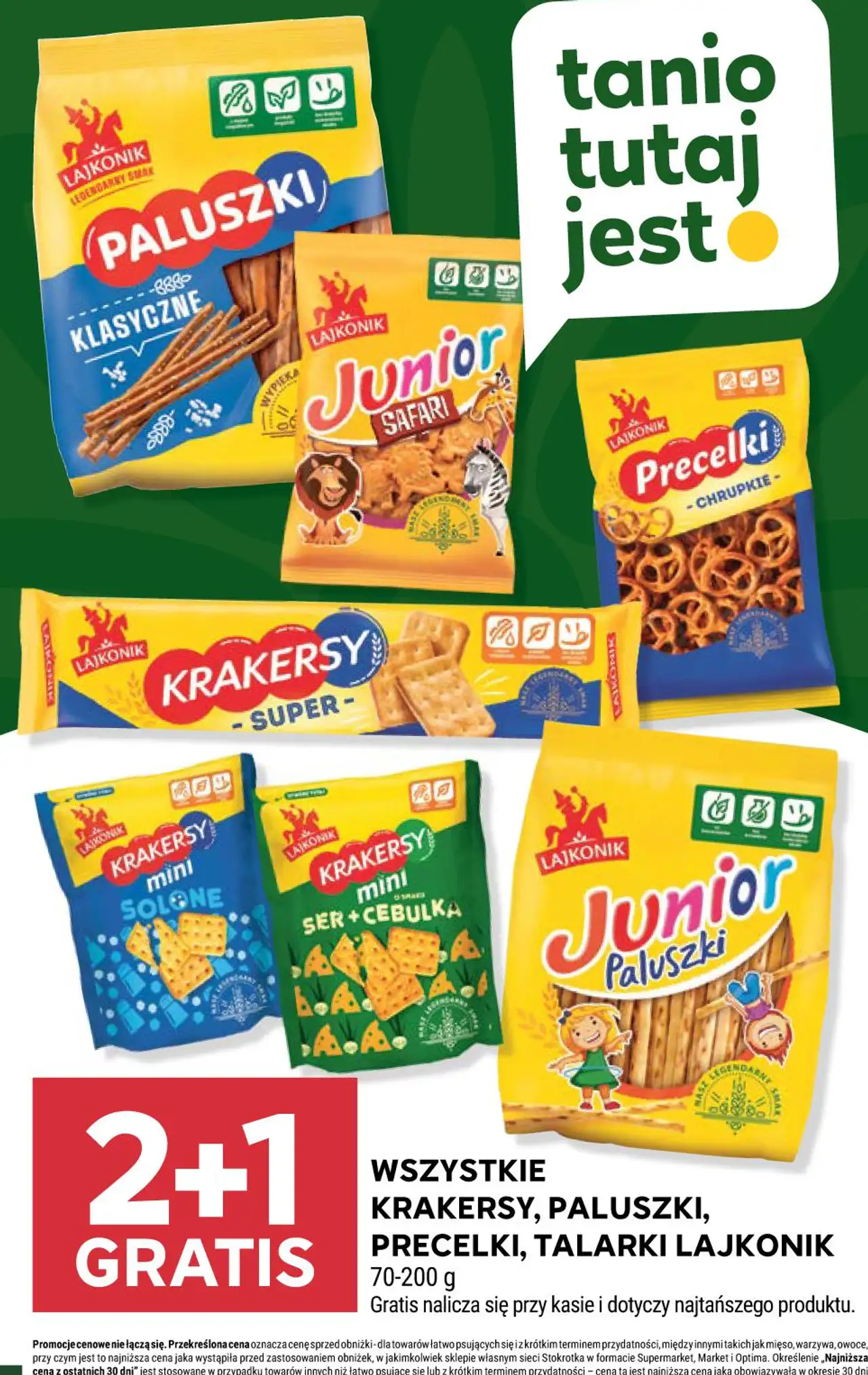 Krakersy, Paluszki, Precelki, Talarki Lajkonik