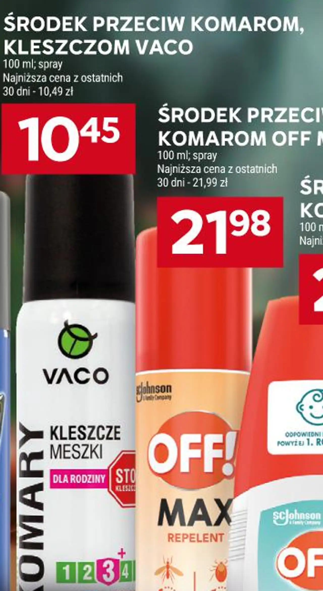 Środek przeciw komarom, kleszczom Vaco