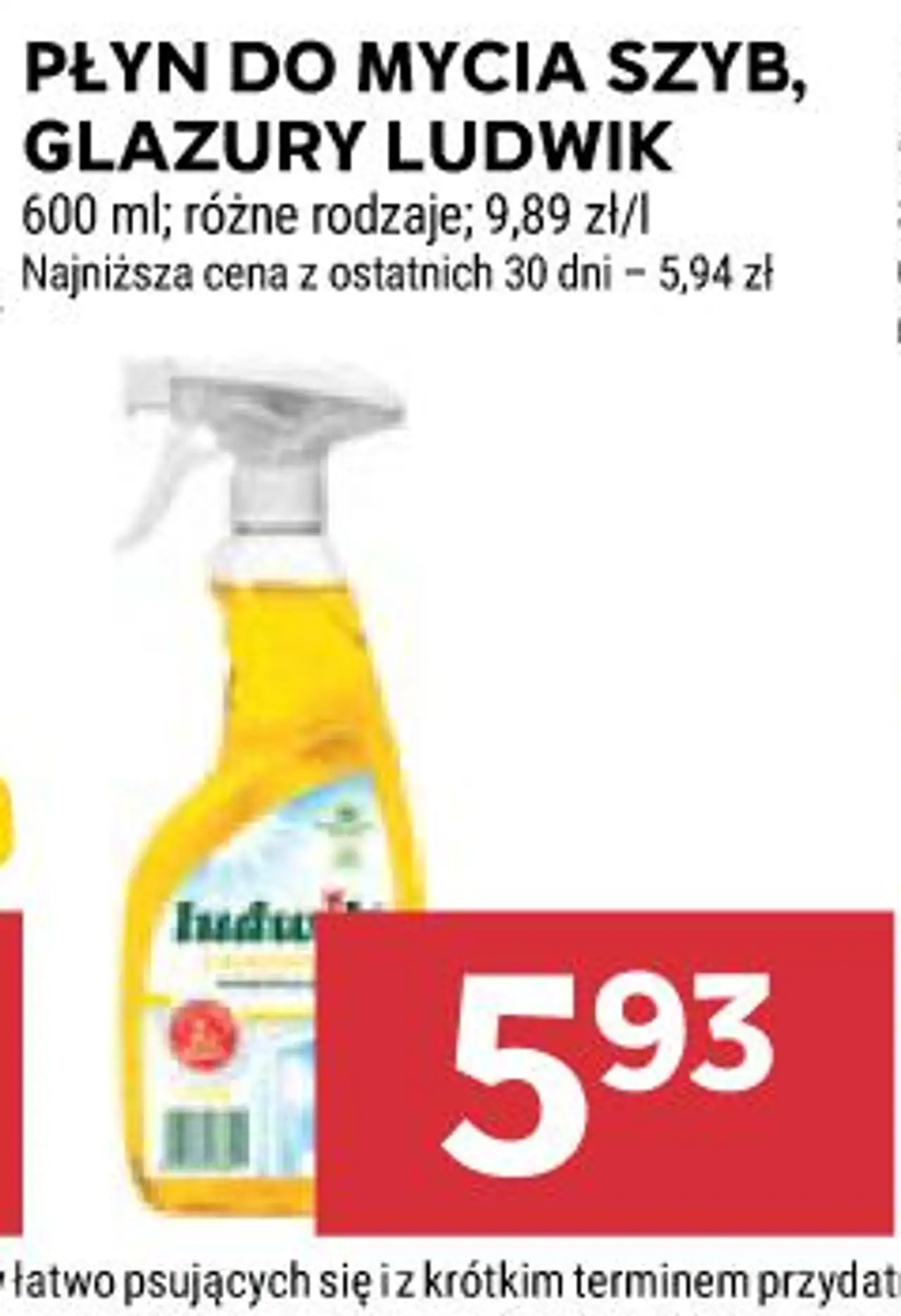 PŁYN DO MYCIA SZYB, GLAZURY LUDWIK