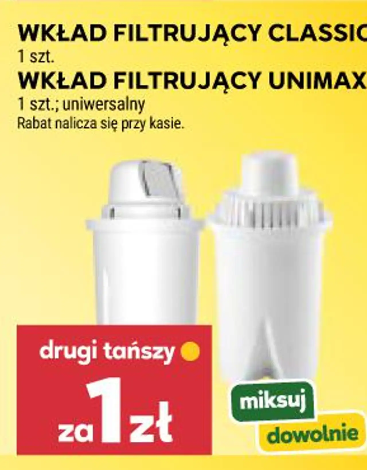 WKŁAD FILTRUJĄCY CLASSIC, WKŁAD FILTRUJĄCY UNIMAX
