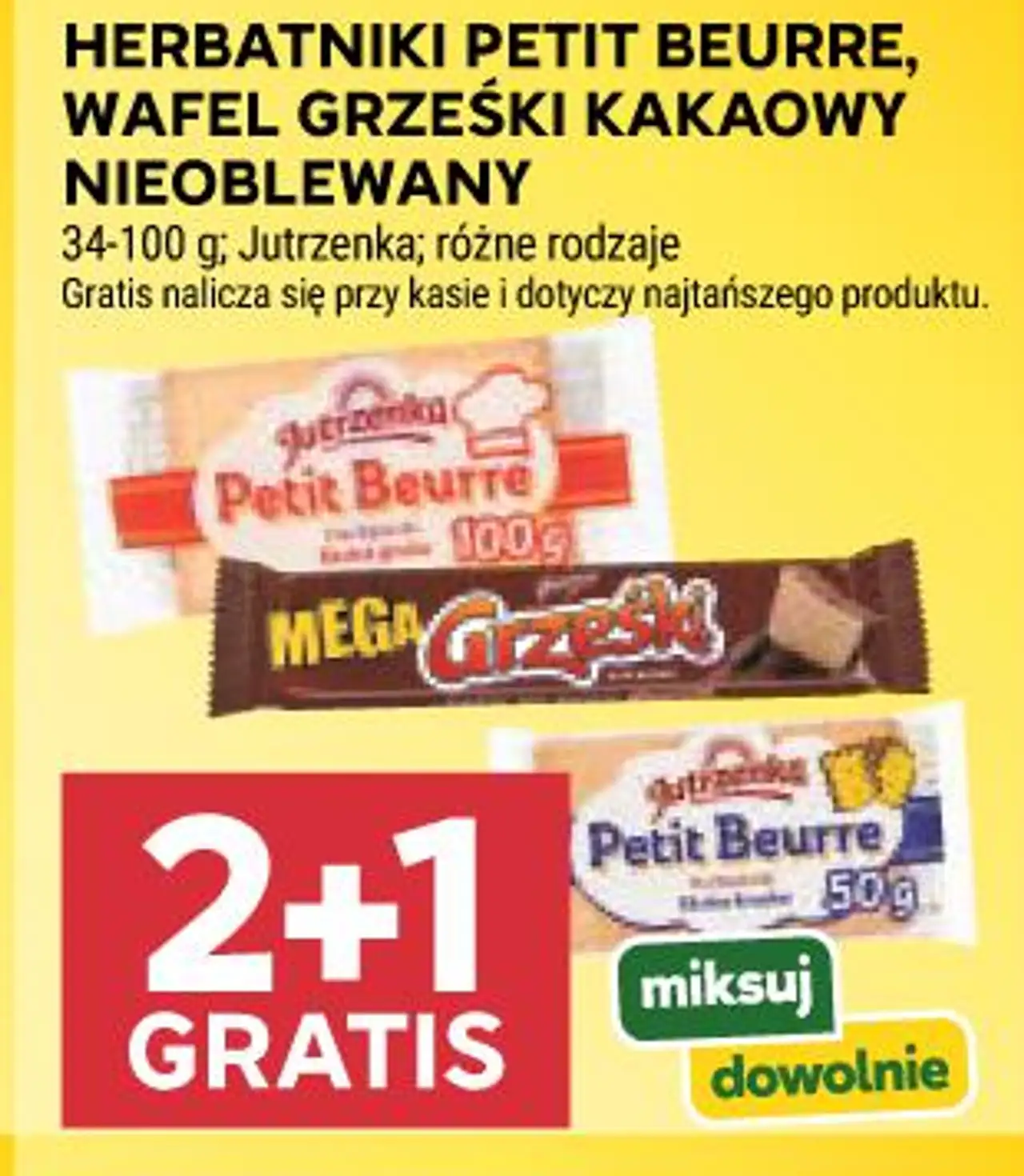 HERBATNIKI PETIT BEURRE, WAFEL GRZEŚKI KAKAOWY NIEOBLEWANY