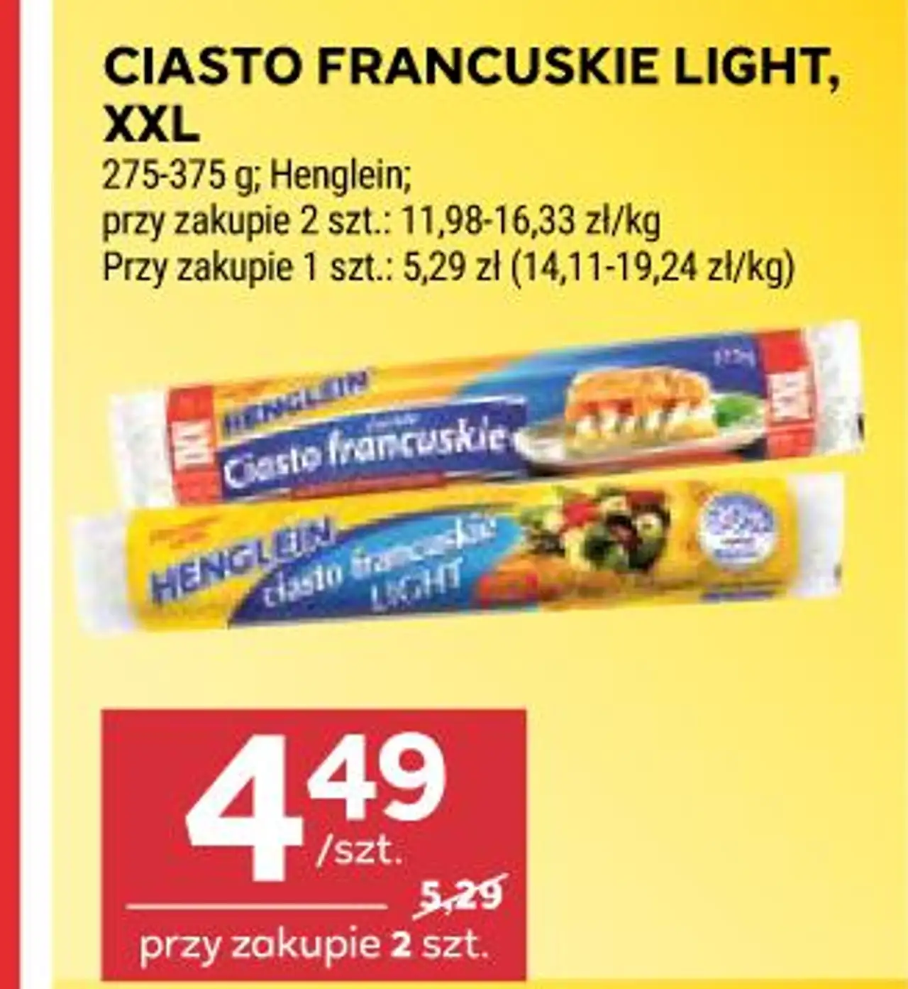 Ciasto Francuskie Light, XXL Henglein