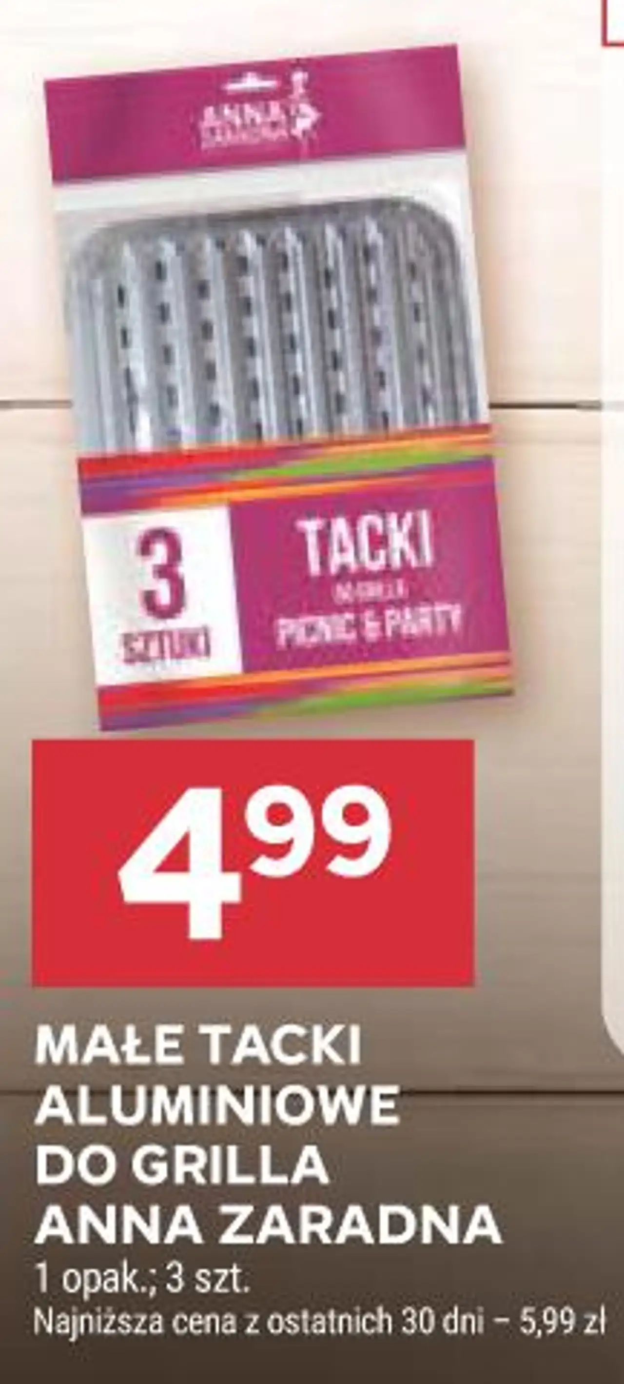 Małe tacki aluminiowe do grilla Anna Zaradna