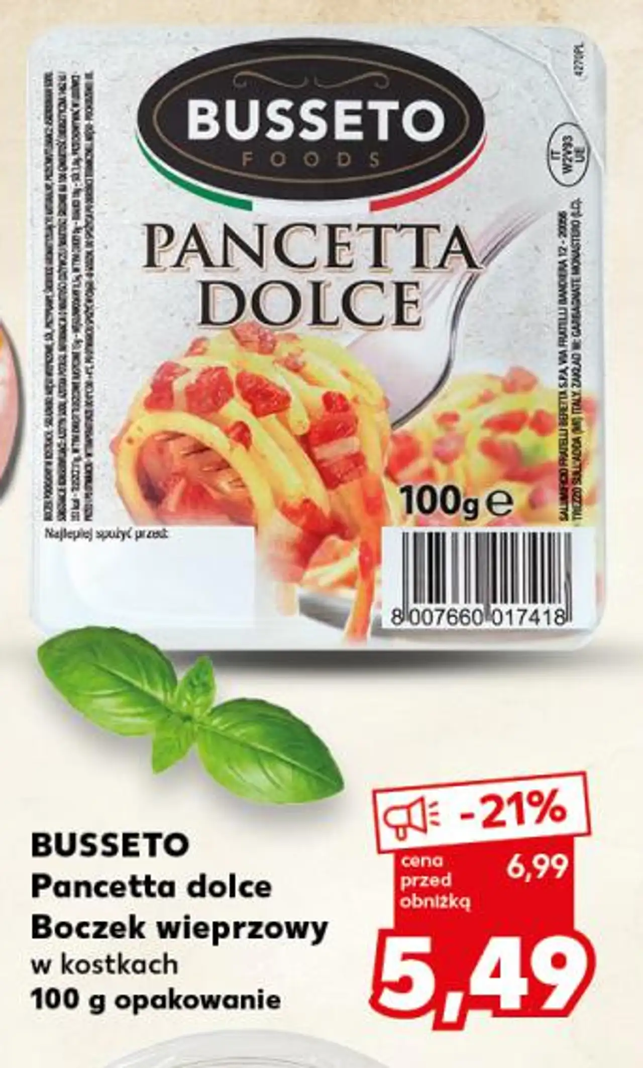 Pancetta dolce Boczek wieprzowy w kostkach