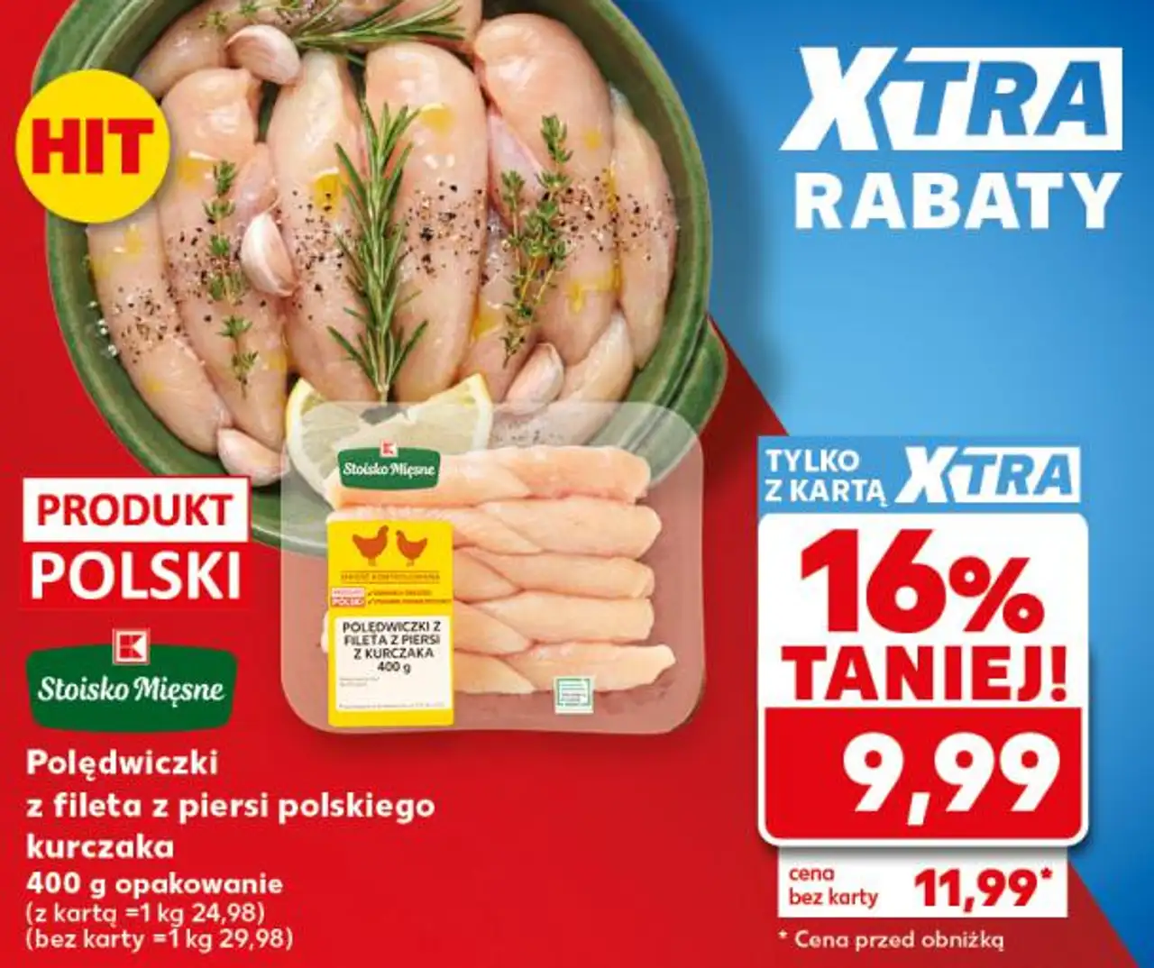 Stoisko Mięsne Połędwiczki z fileta z piersi polskiego kurczaka