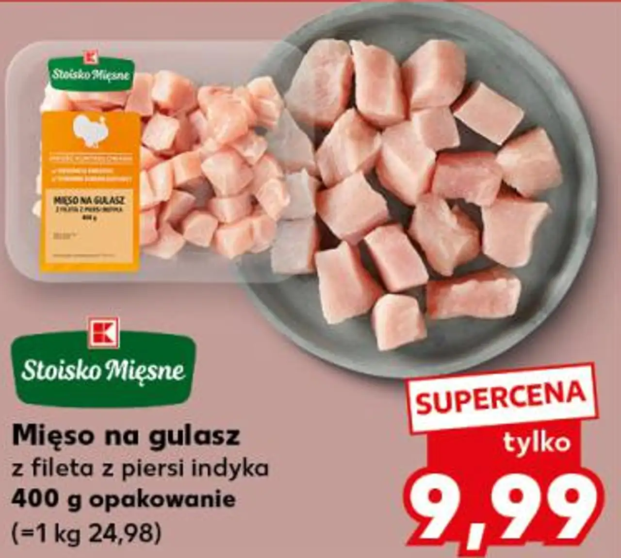 Stoisko Mięsne Mięso na gulasz z fileta z piersi indyka