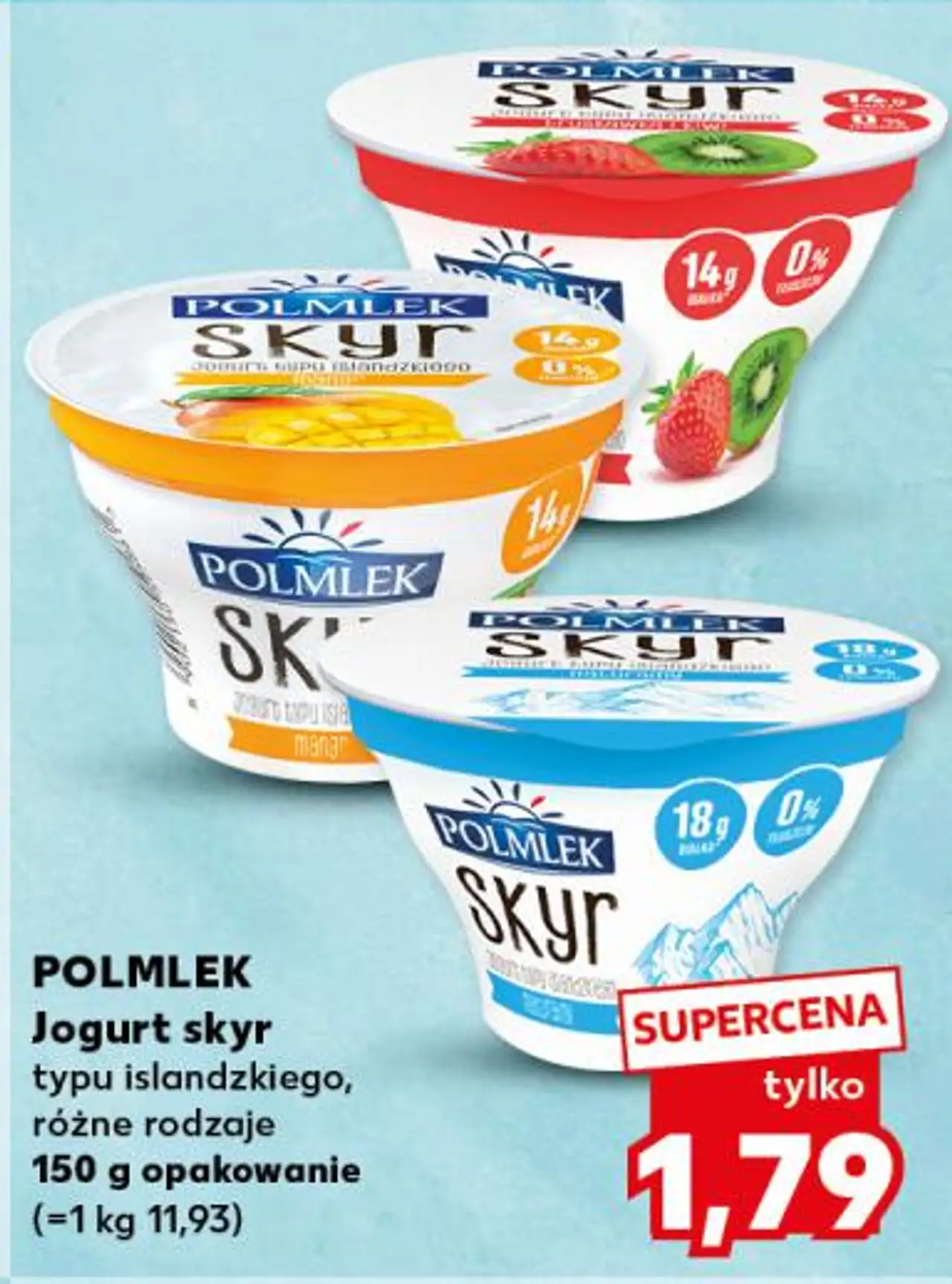 POLMLEK Jogurt skyr typu islandzkiego, różne rodzaje