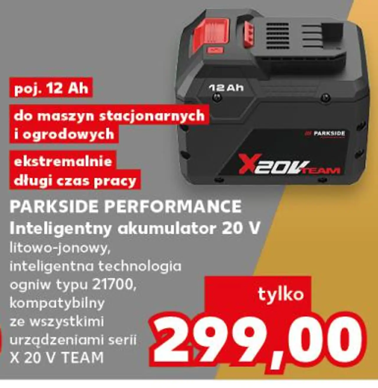 Parkside Performance Inteligentny akumulator 20 V 12Ah