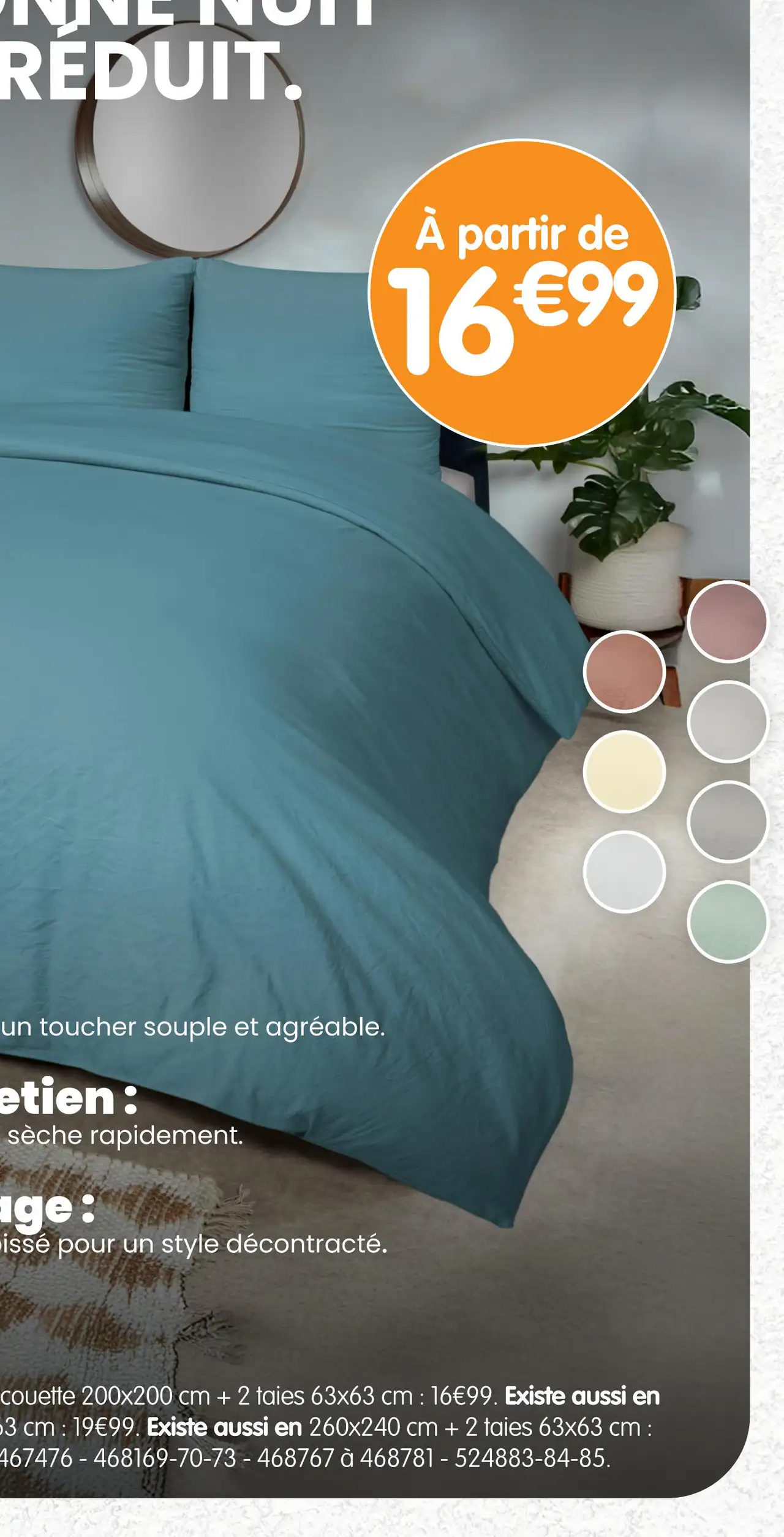 Parure ALICIA - Housse de couette 200x200 cm + 2 taies 63x63 cm