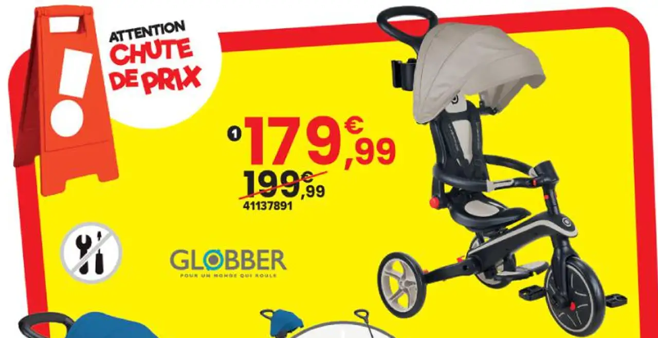 TRICYCLE EXPLORER 4 EN 1 VOLUTIF ET PLIABLE - TAUPE