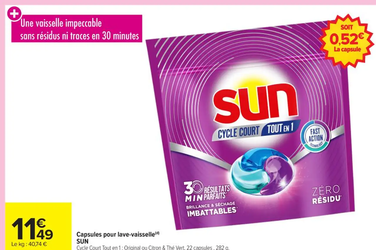 Capsules pour lave-vaisselle(d)