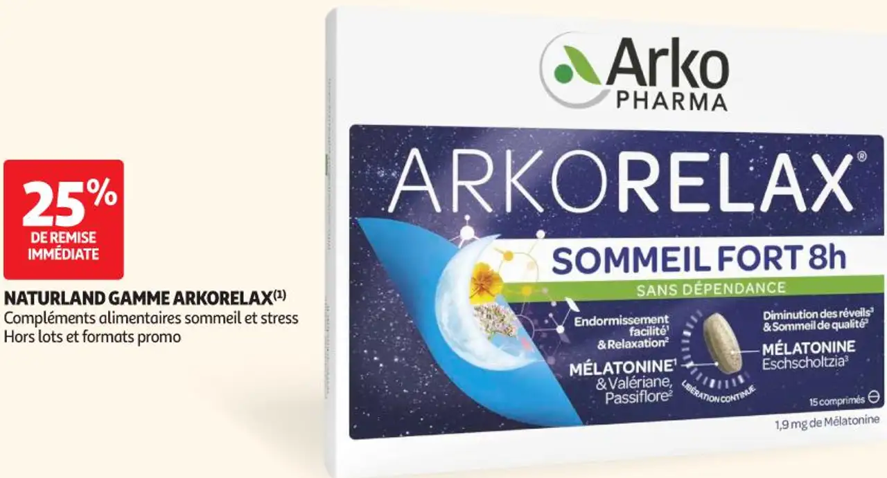 GAMME ARKORELAX Compléments alimentaires sommeil et stress