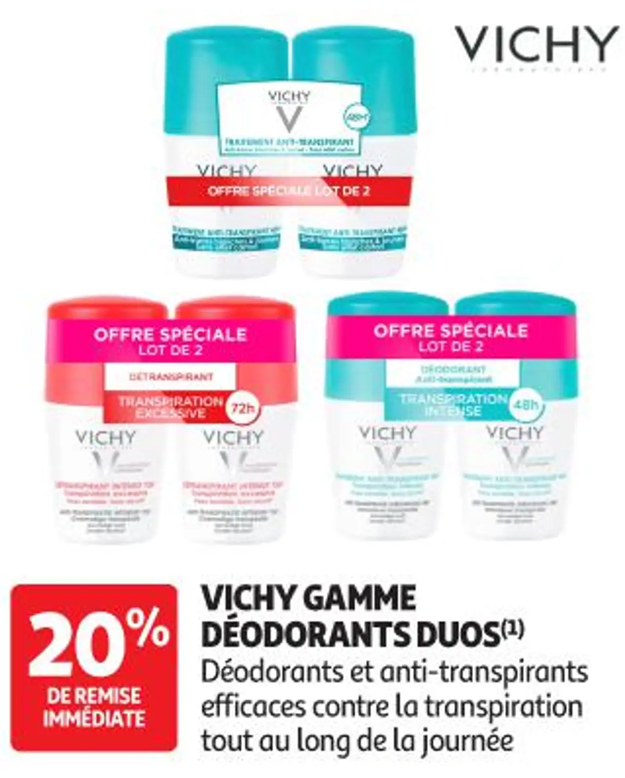 VICHY GAMME DÉODORANTS DUOS