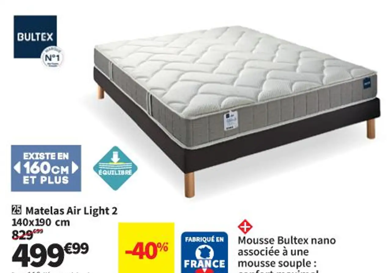 Matelas Air Light 2 140x190 cm