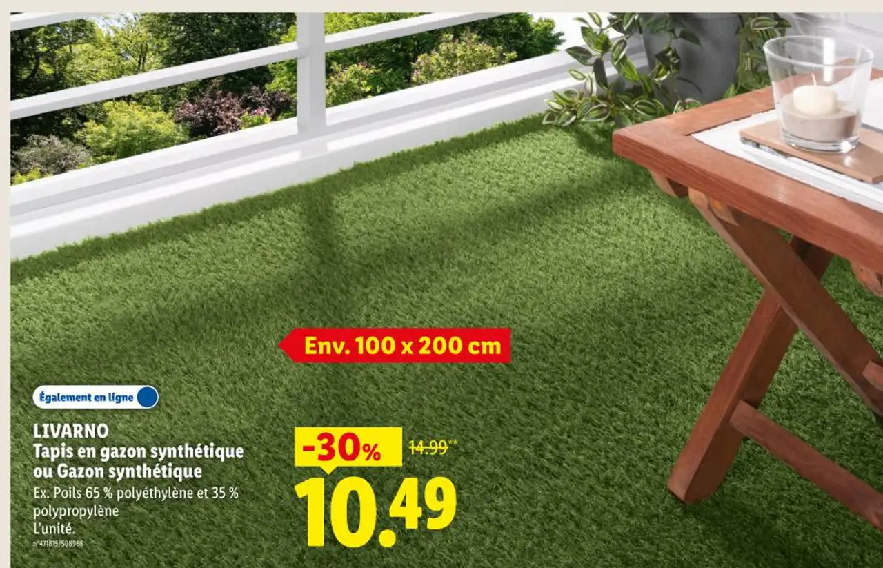 Tapis en gazon synthétique ou Gazon synthétique