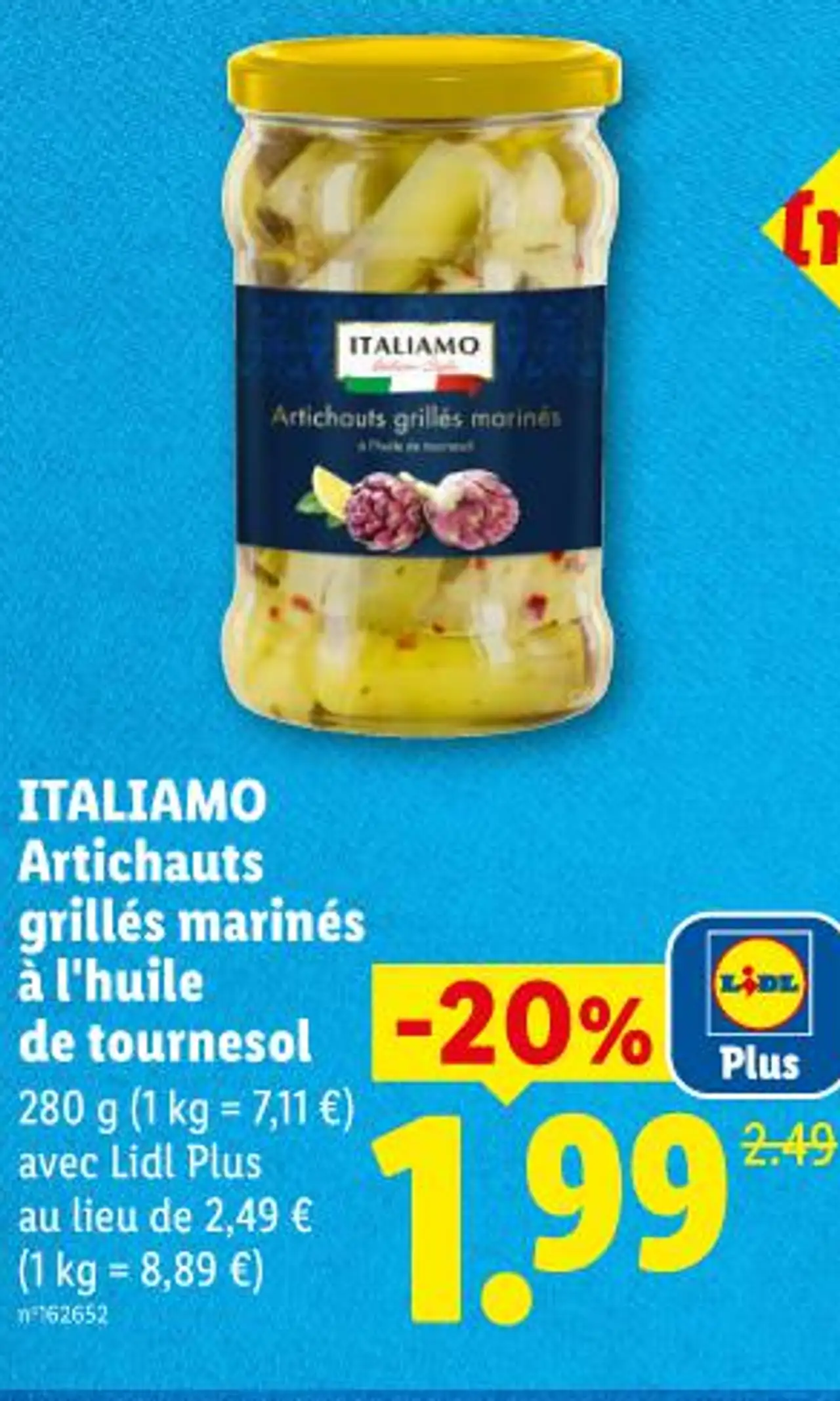 Artichauts grillés marinés à l'huile de tournesol
