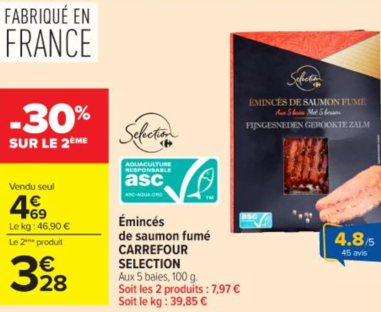 Émincés de saumon fumé