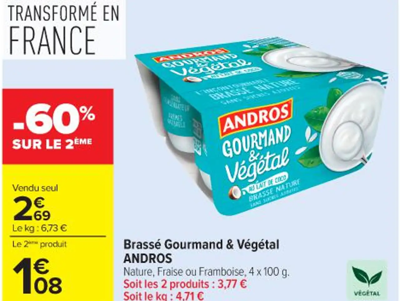 Brassé Gourmand & Végétal ANDROS
