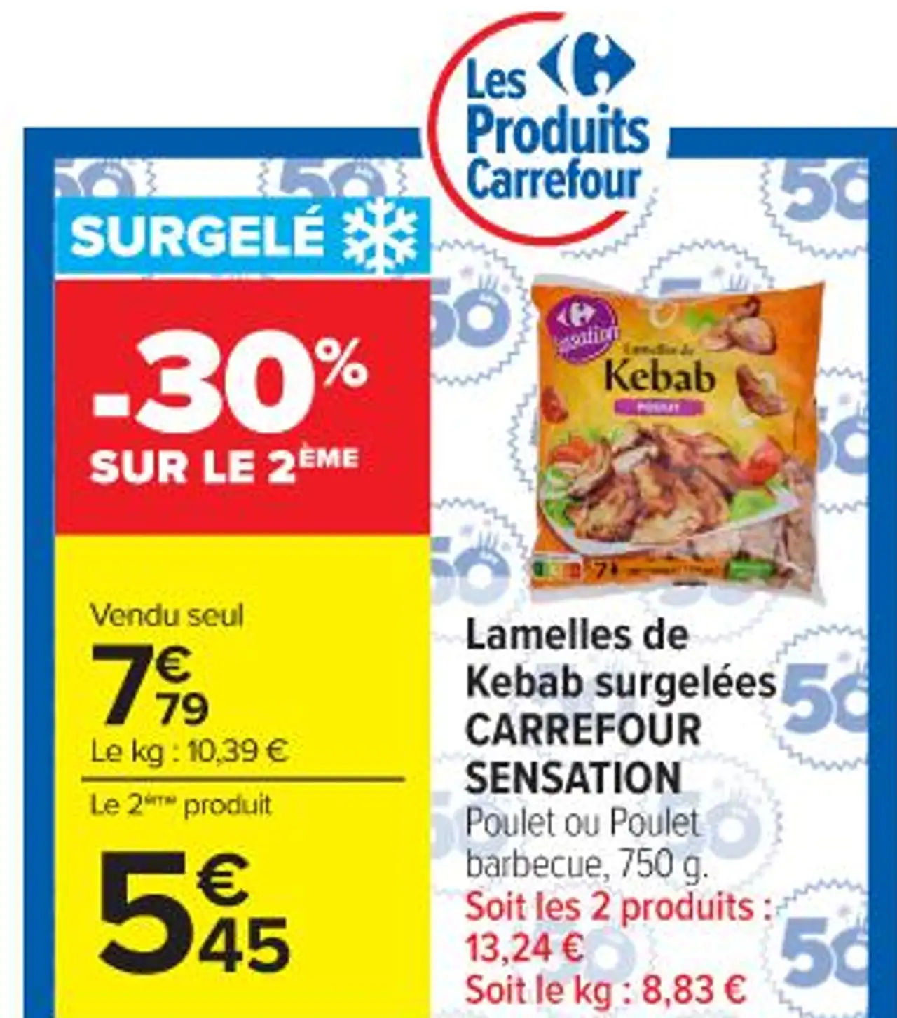 Lamelles de Kebab surgelées CARREFOUR SENSATION