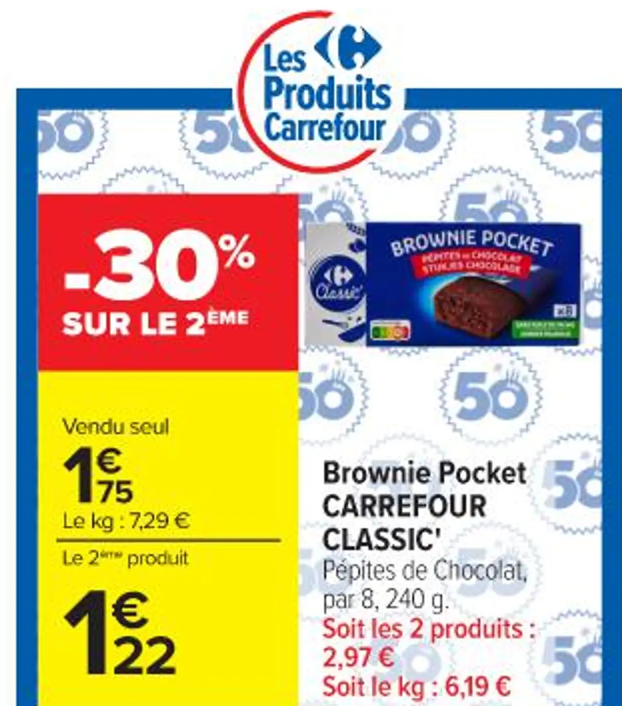 Brownie Pocket CARREFOUR CLASSIC'