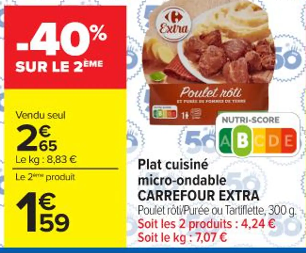 Plat cuisiné micro-ondable CARREFOUR EXTRA