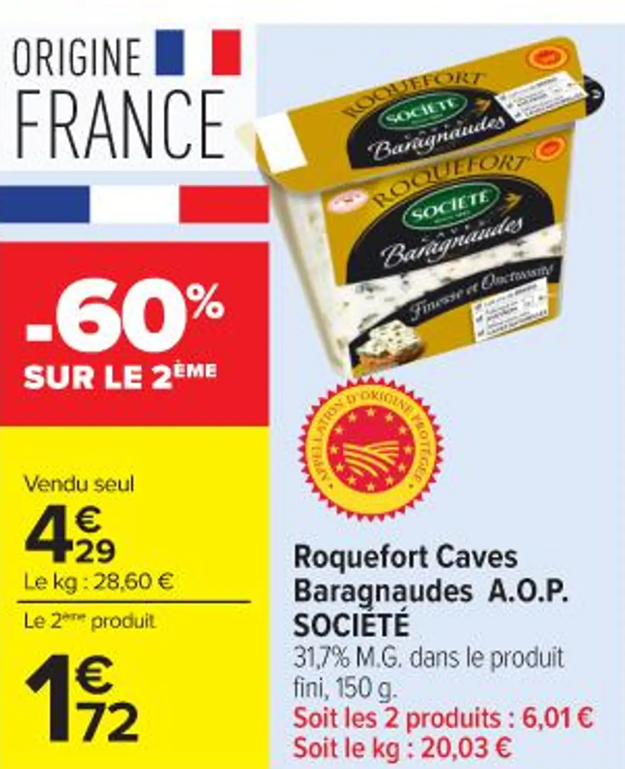 Roquefort Caves Baragnaudes A.O.P. SOCIÉTÉ