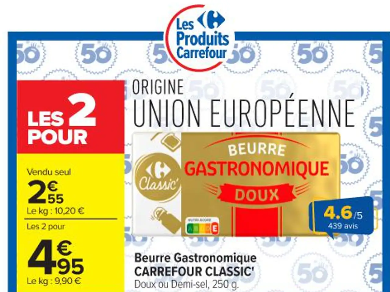 Beurre Gastronomique CARREFOUR CLASSIC