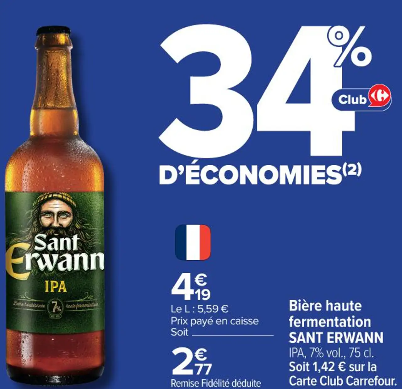 Bière haute fermentation SANT ERWANN