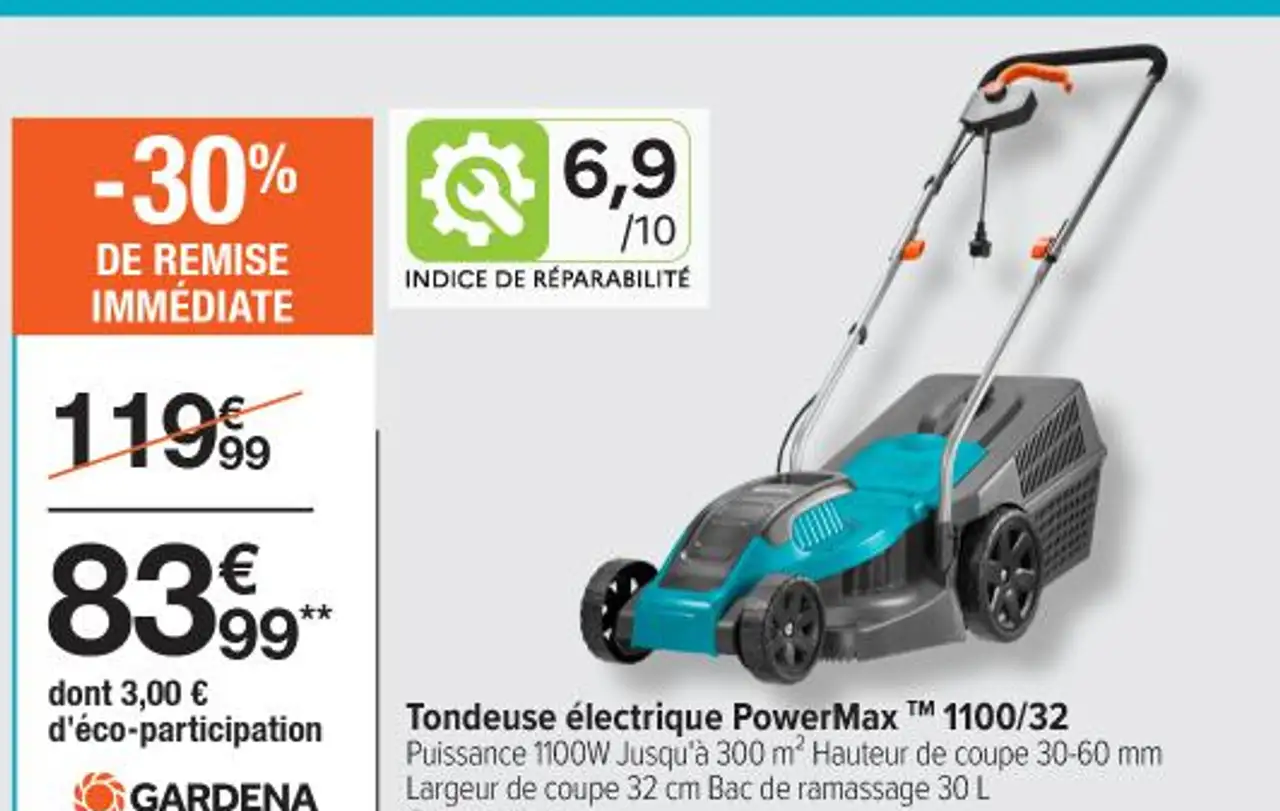 Tondeuse électrique PowerMax ™ 1100/32