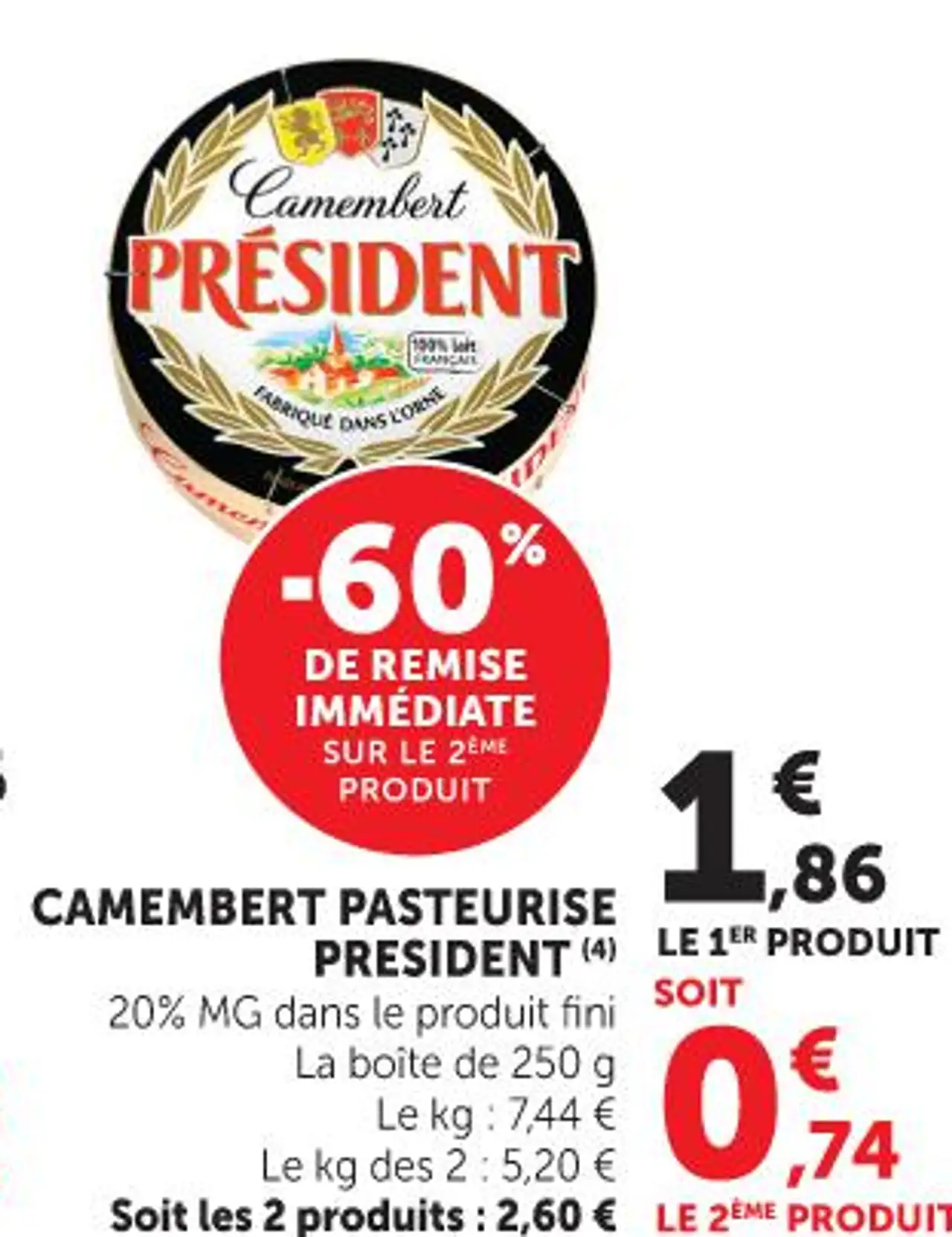 CAMEMBERT PASTEURISE PRESIDENT (4)