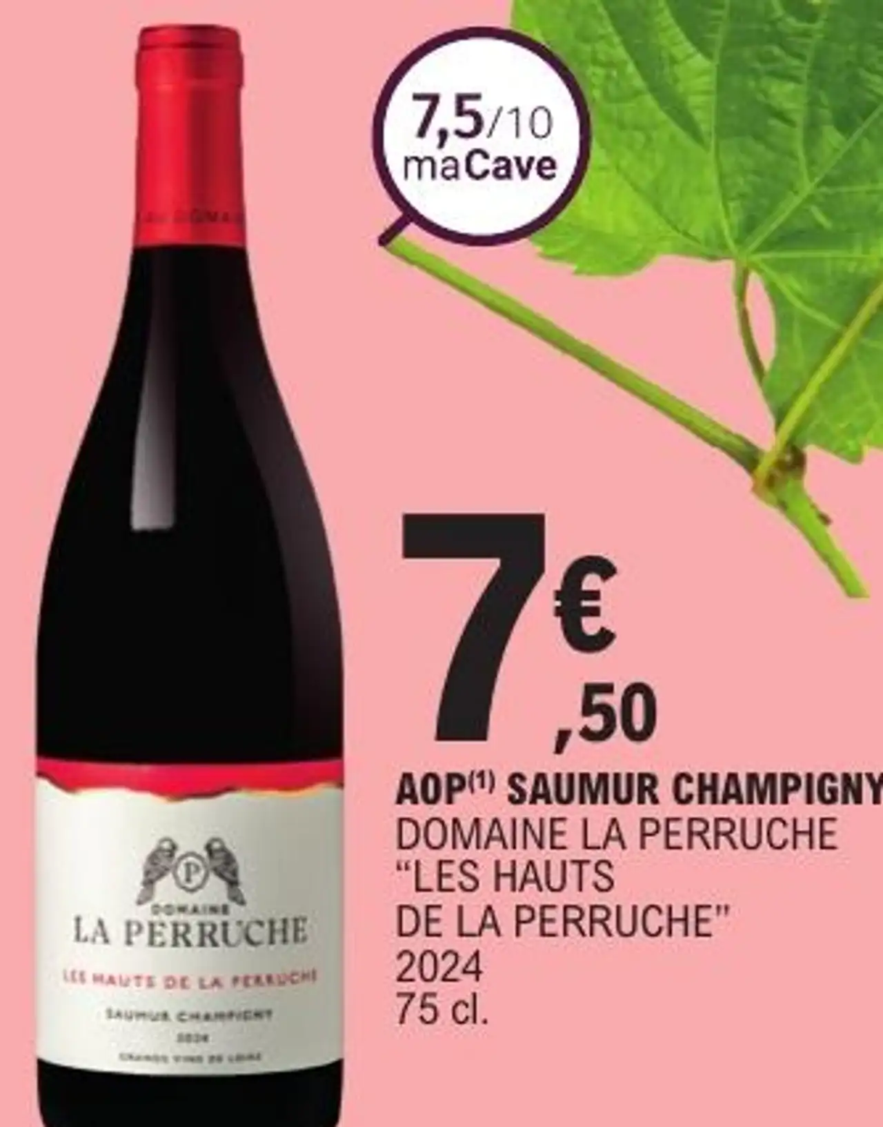 AOP(1) SAUMUR CHAMPIGNY DOMAINE LA PERRUCHE “LES HAUTS DE LA PERRUCHE”