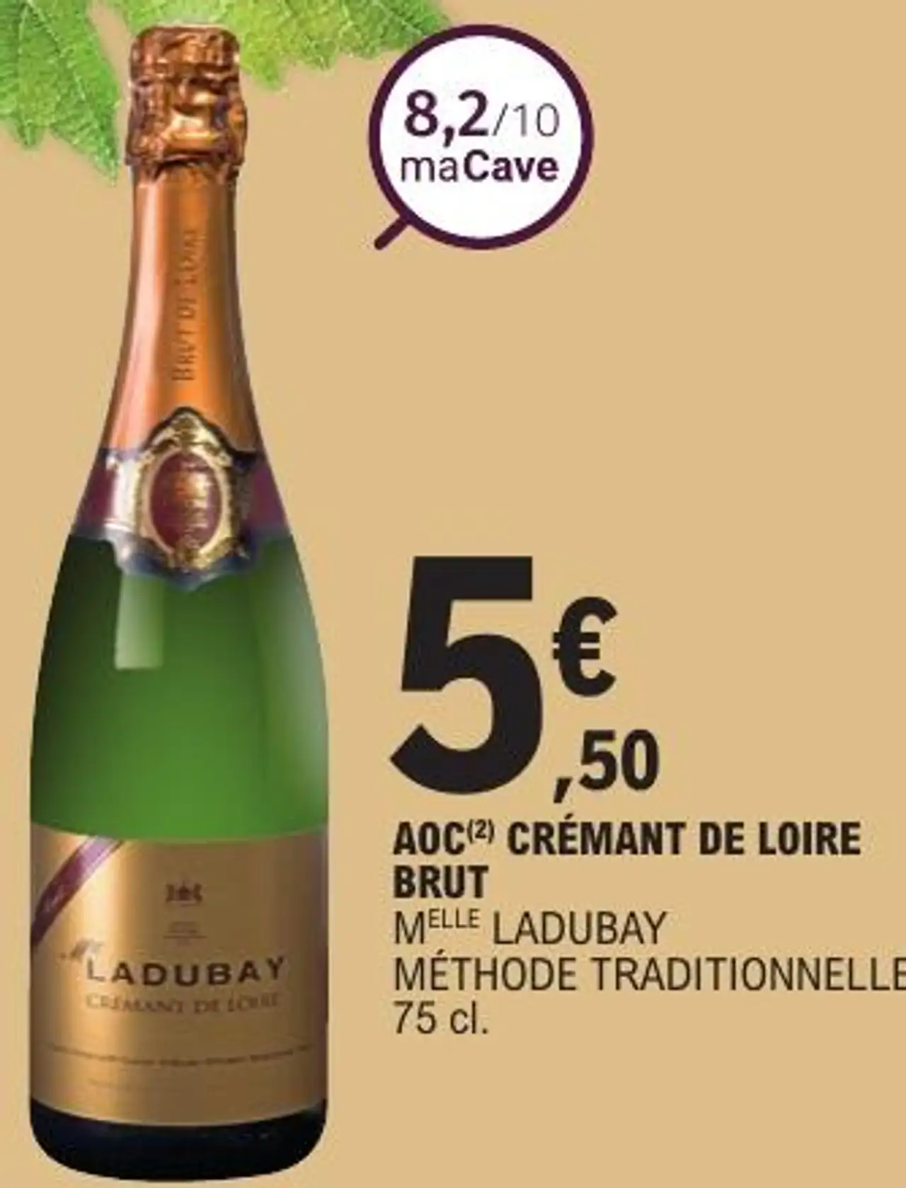 MELLE LADUBAY AOC(2) CRÉMANT DE LOIRE BRUT MÉTHODE TRADITIONNELLE