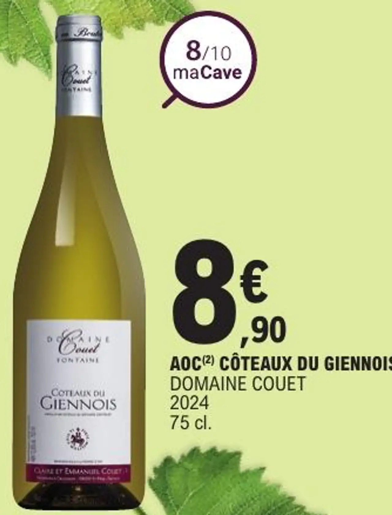 AOC(2) CÔTEAUX DU GIENNOIS DOMAINE COUET