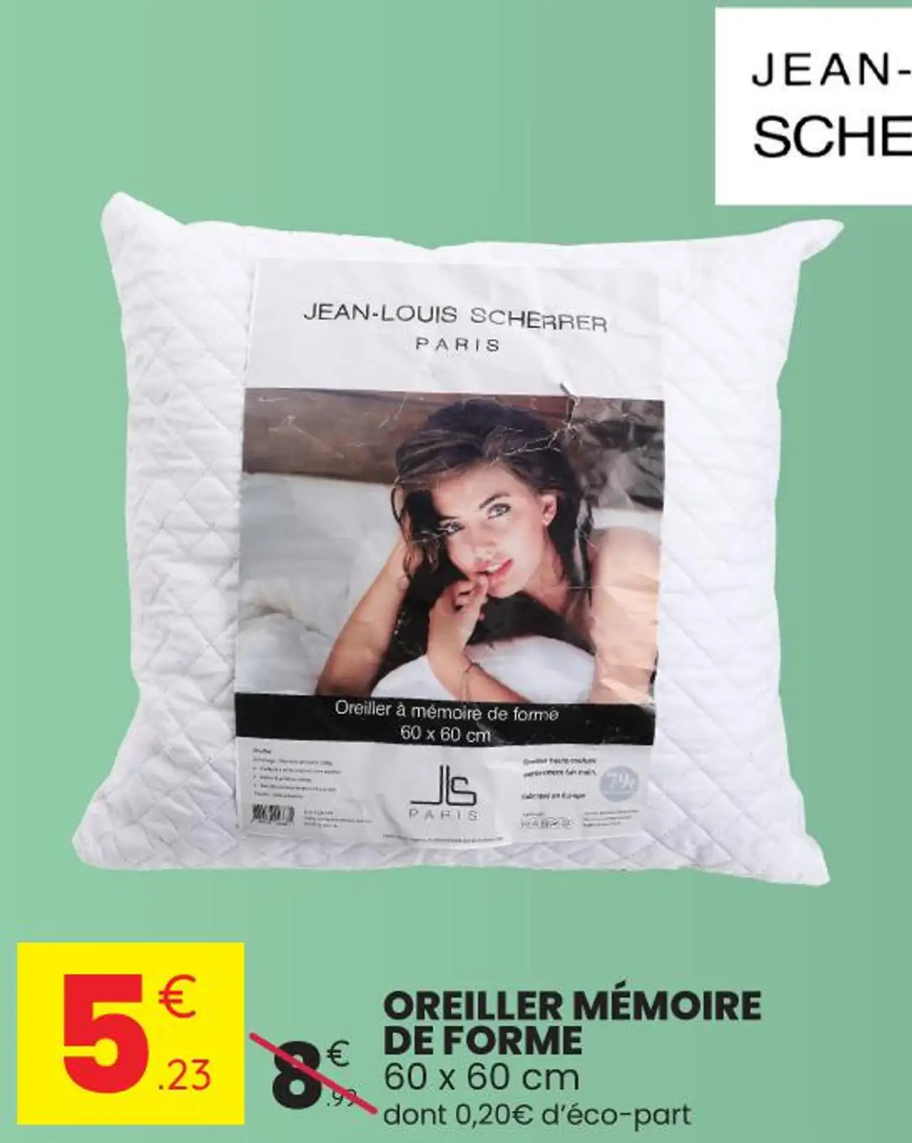 Oreiller mémoire de forme 60 x 60 cm