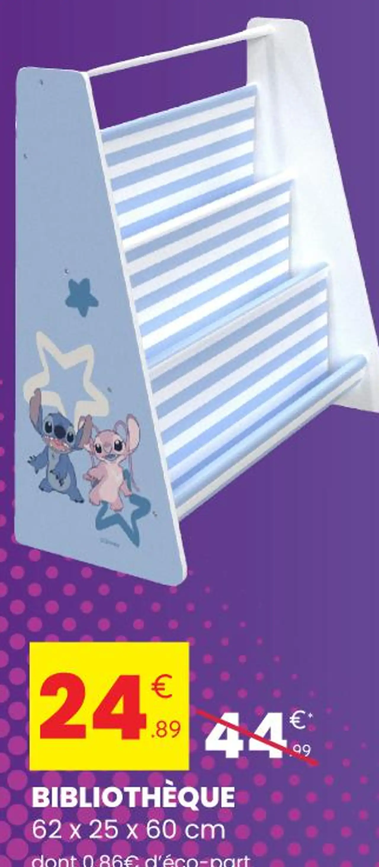 Disney Stitch BIBLIOTHÈQUE 62 x 25 x 60 cm