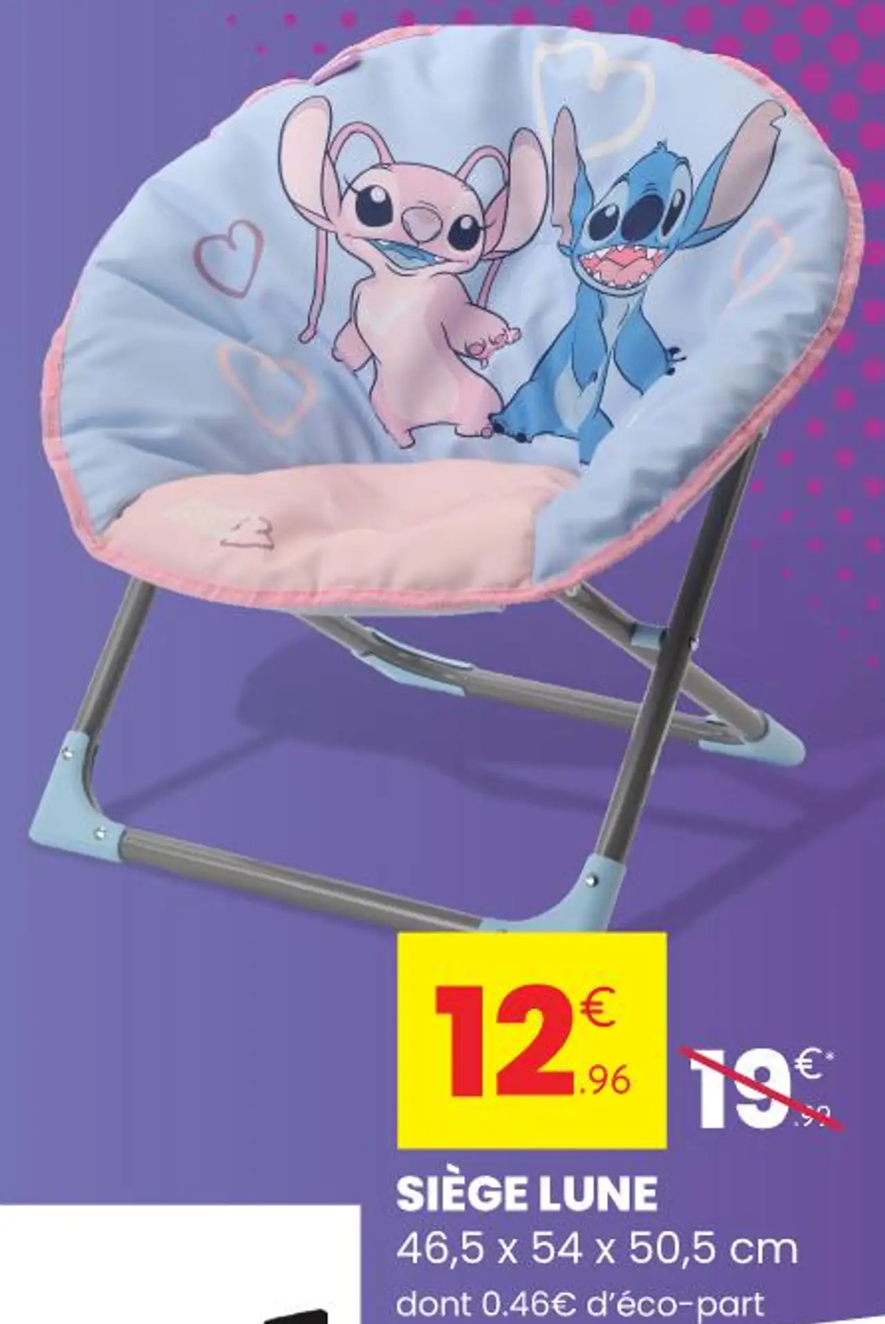 Disney Stitch SIÈGE LUNE 46,5 x 54 x 50,5 cm