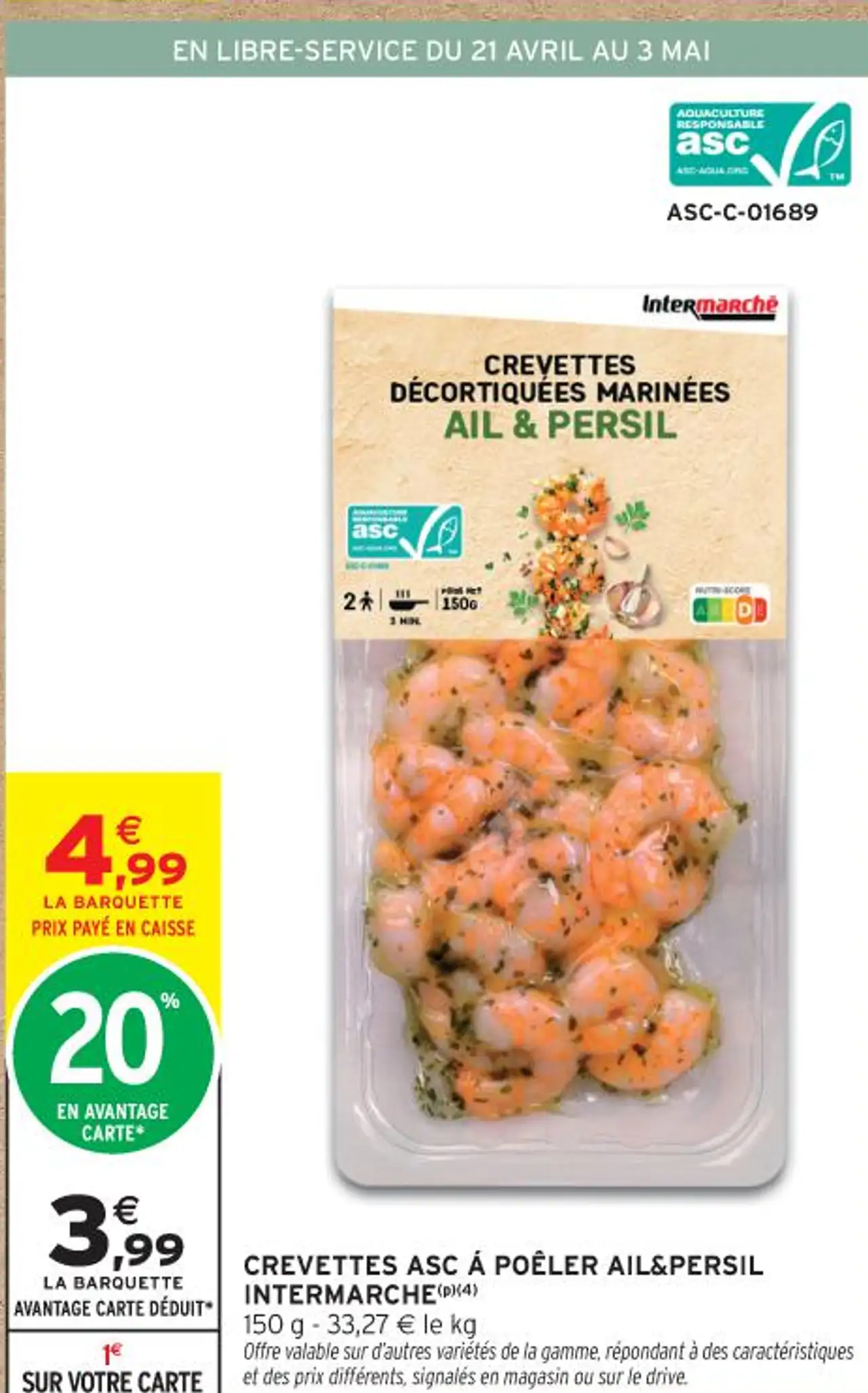 CREVETTES ASC Á POÊLER AIL&PERSIL INTERMARCHÉ(P)(4)