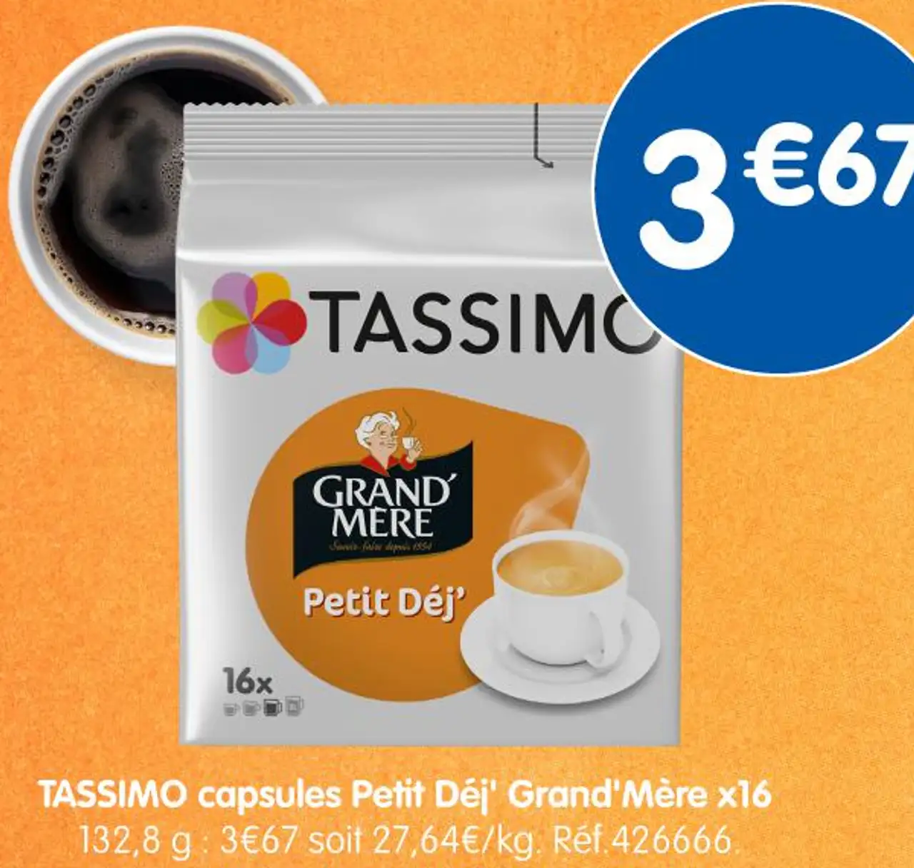 TASSIMO capsules Petit Déj' Grand'Mère x16