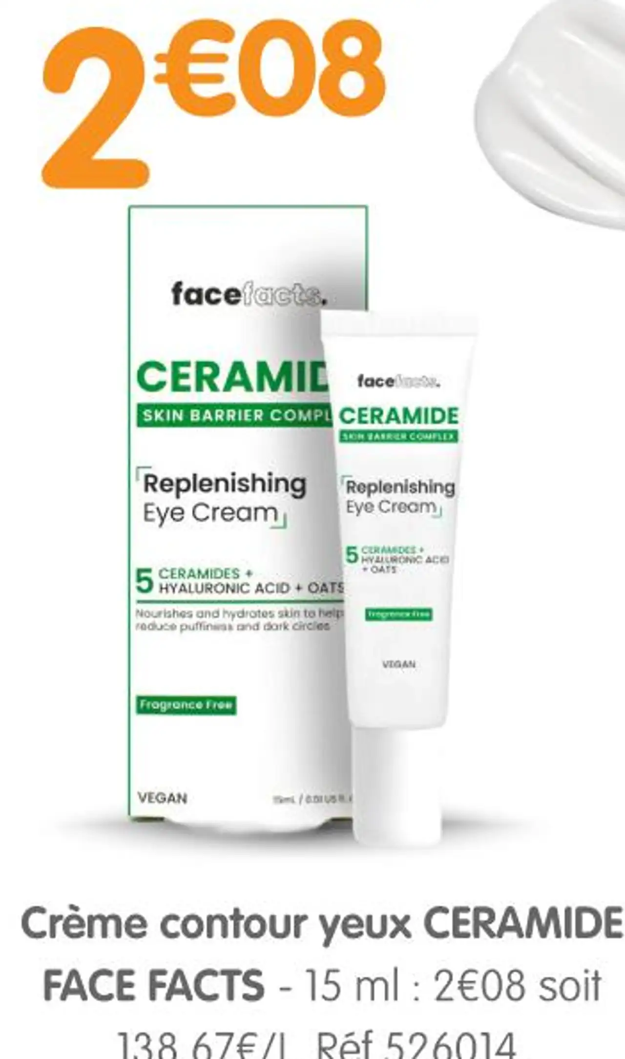 Crème contour yeux CERAMIDE FACE FACTS - 15 ml
