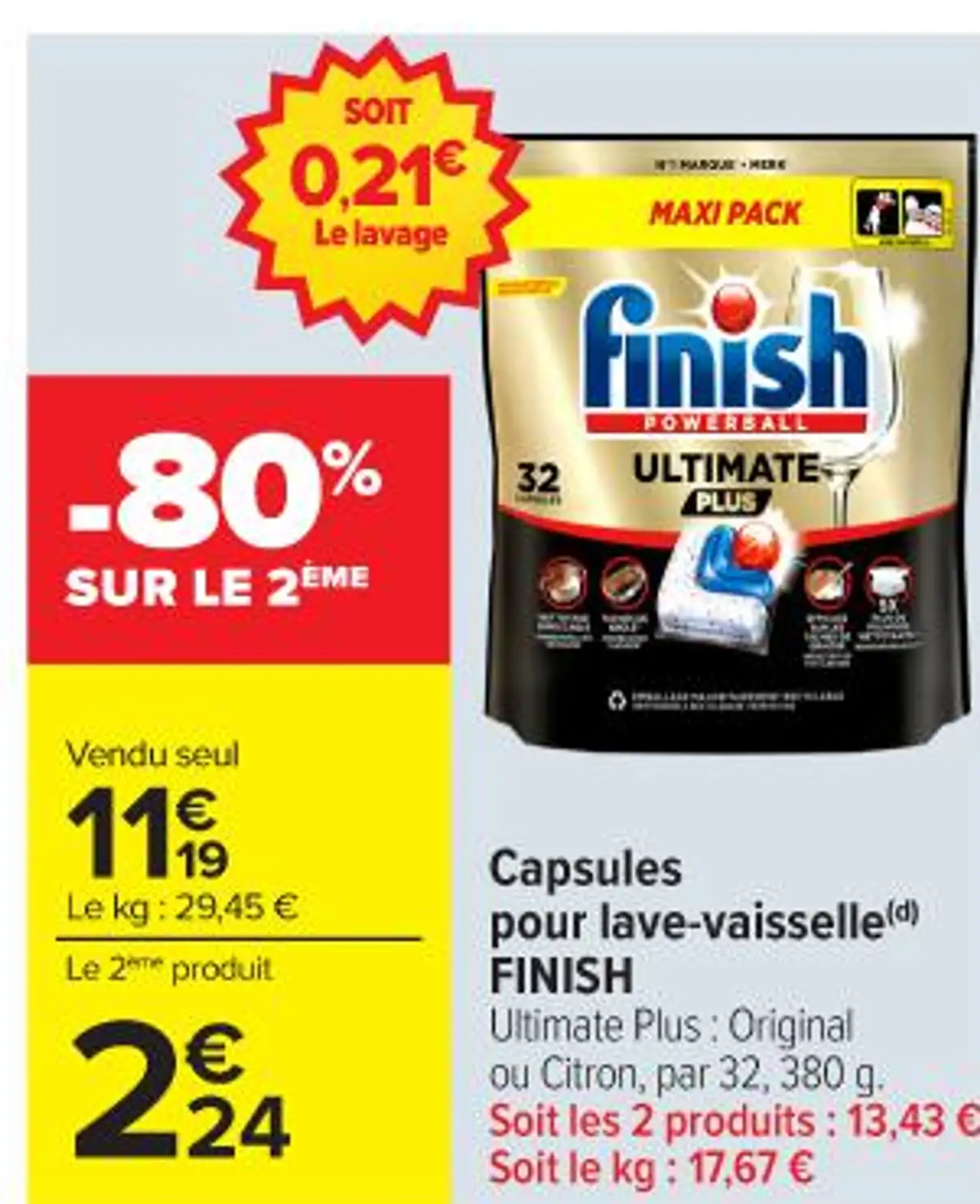 Capsules pour lave-vaisselle(d) FINISH