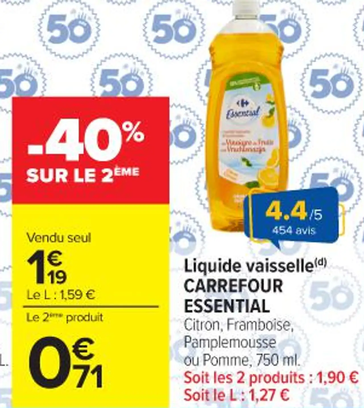 Liquide vaisselle(d) CARREFOUR ESSENTIAL