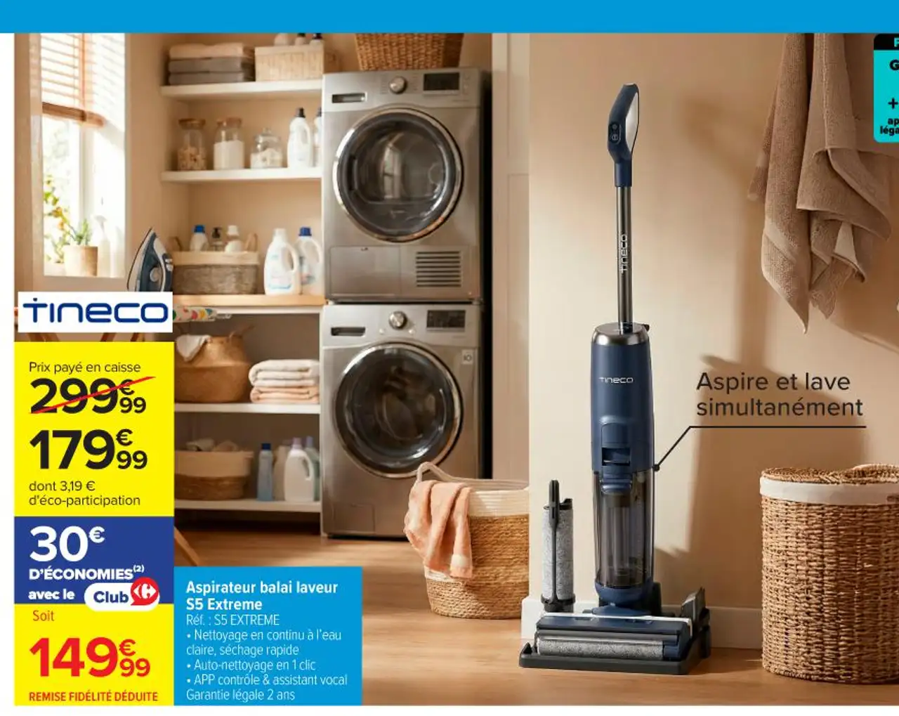 Aspirateur balai laveur S5 Extreme