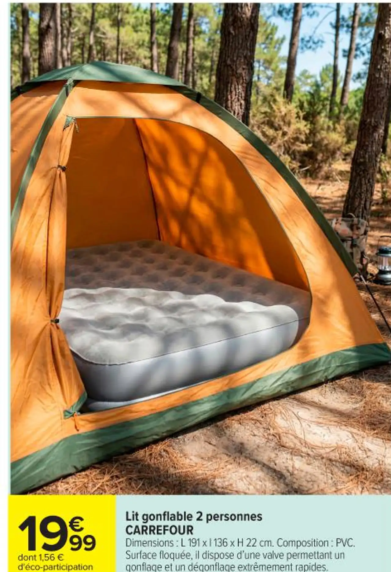Lit gonflable 2 personnes CARREFOUR