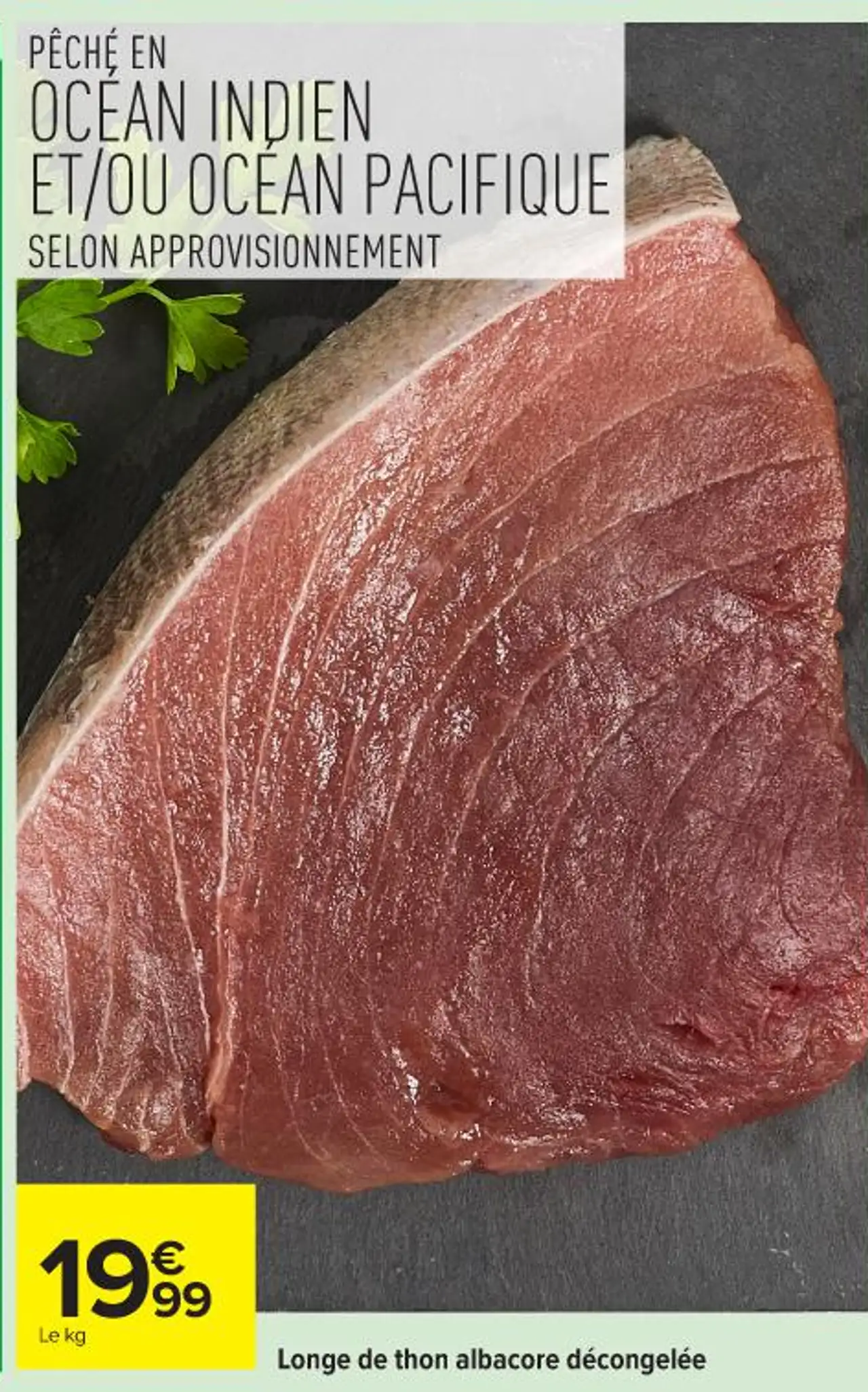 Longe de thon albacore décongelée