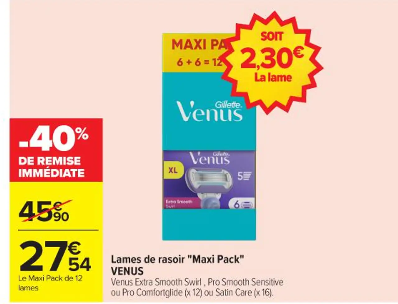 Lames de rasoir "Maxi Pack" VENUS