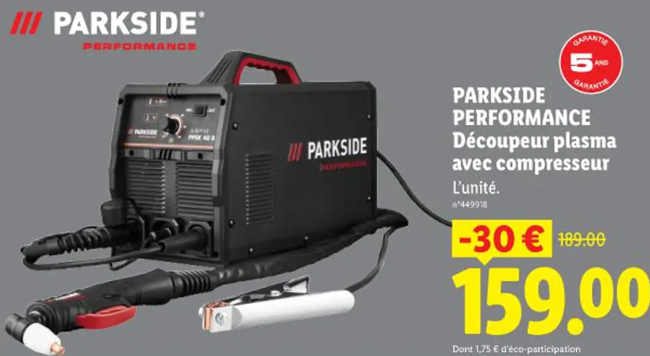 PARKSIDE PERFORMANCE Découpeur plasma avec compresseur