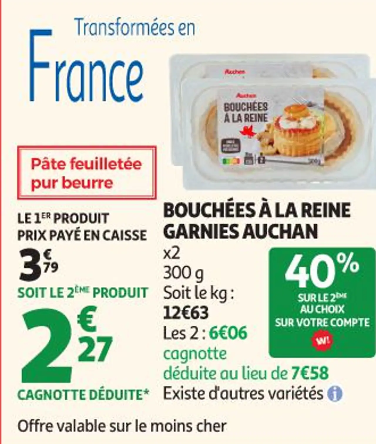 BOUCHÉES À LA REINE GARNIES AUCHAN
