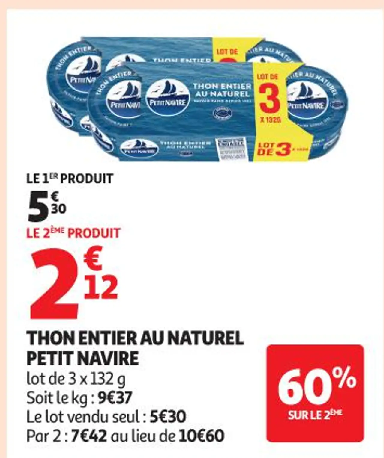 THON ENTIER AU NATUREL PETIT NAVIRE