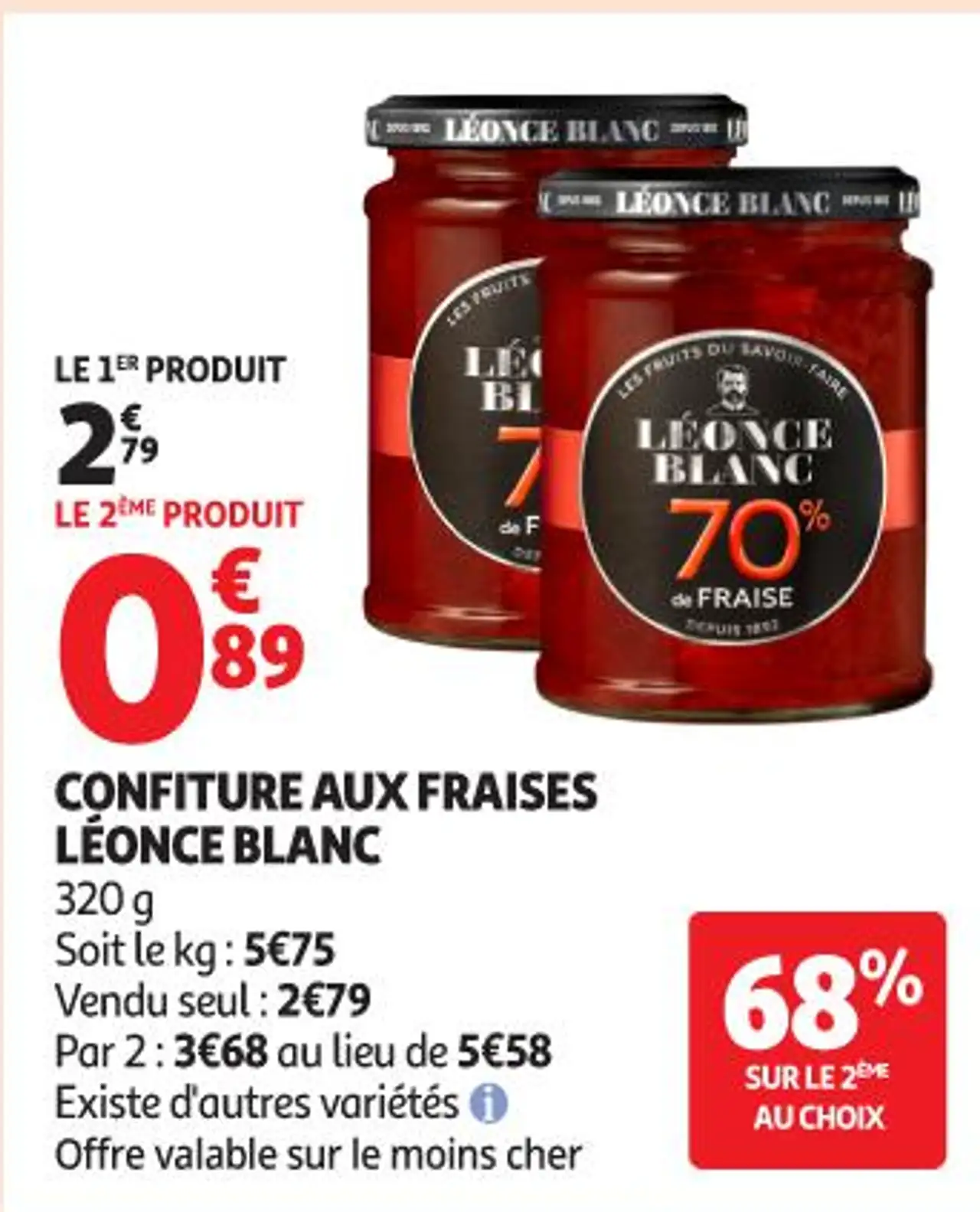 CONFITURE AUX FRAISES LÉONCE BLANC